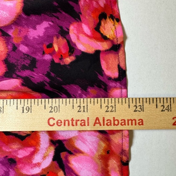 Talbots Pink & Purple Floral Sleeveless Blouse - Picture 6 of 7